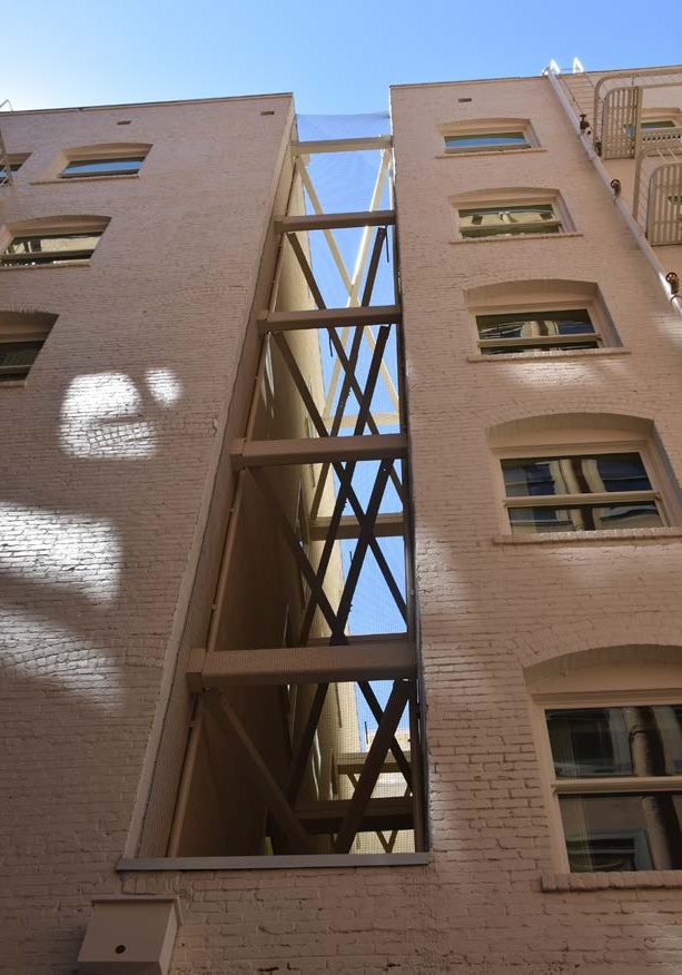 Lightwell and upgraded structural reinforcement in the north facade